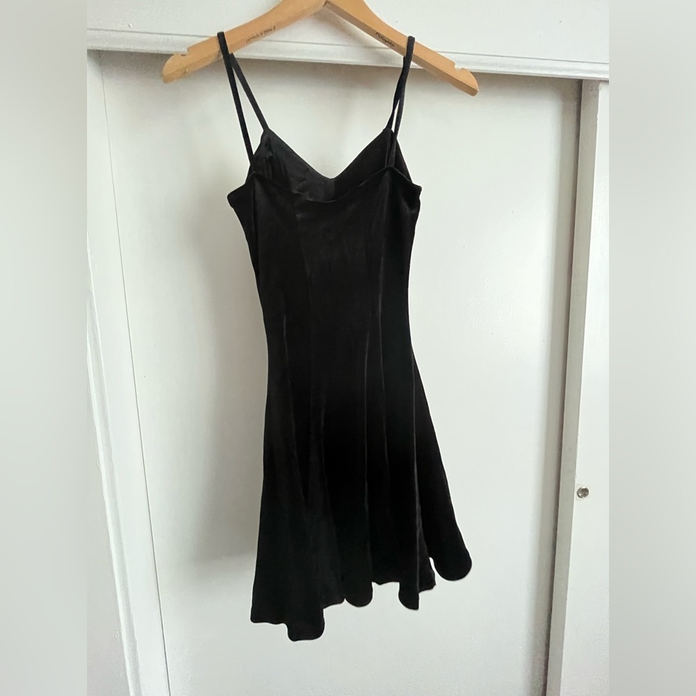 Vintage Black Velvet Skater dress